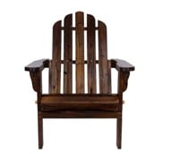 Marina Burnt Brown Folding Wood Adirondack Chair
