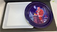 Snack tray/ cookie trays. Santa tray is 16 inches