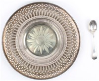 Antique Sterling Silver Coasters and Spoon