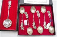Set of 6 Hildesheimer Rose silver coffee spoons