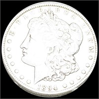1894-O Morgan Silver Dollar NEARLY UNC