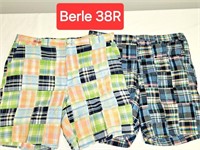 2 Berle Shorts Plaid 38R
