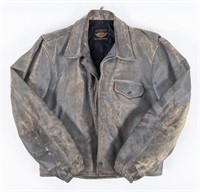 1960's Harley-Davidson Brand Grey Leather Jacket