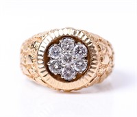 Jewelry 14kt Gold Men's Diamond Ring