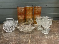 16 PIECES OF CARNIVAL GLASSES AND OTHER GLASSWARE