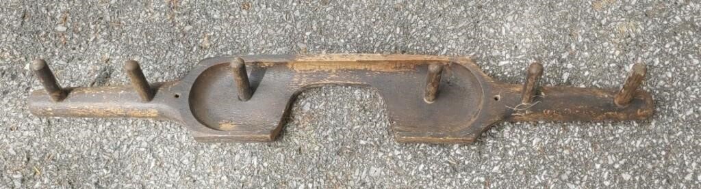 Antique Yoke Converted To Coat Hooks 36"