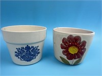 2 Small Planters Pfaltzgraff , Made In Italy