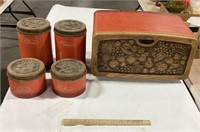 Burlington bread box & canister set