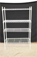 NSF 4-Tier white coated metal shelf