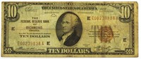 1929 Richmond VA $10.00 National Currency Note