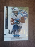 Shonn Greene, Tenn.Titans Season ticket card, 2014