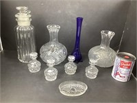 Vases, carafes, soliflore en verre