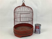 Ancienne cage à oiseau en métal