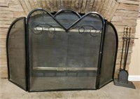 Fire Screen and Fire Set
