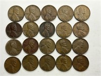 Set of 20 Wheat Pennies