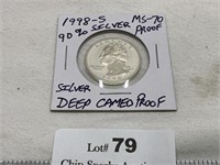 1998S 90% Silver Proof 70, Deep Cameo Proof