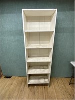 Primative White Painted Book Shelf Pantry Shelf