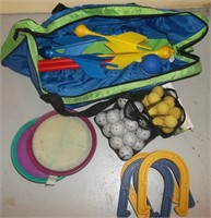 Kids Yard Toys & Practice Balls in Tote