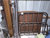 Bed frames - wooden appr 58" w & metal appr 54" w