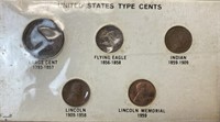United States Type Cents Set: 1793- 1959