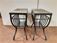 Matching End Tables w/Tile Top 12"x24" and 24"