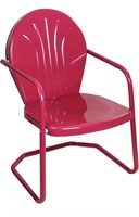 34-Inch Outdoor Retro Tulip Armchair, Pink