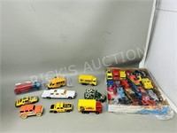 collection of various cast toy cars & truck
