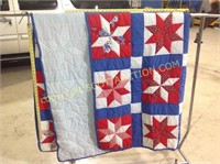 6'x7' vintage hand stitched quilt