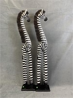 2 Zebra Figurines
