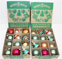 Lot of Vintage Shiny Brite Ornaments w/ Boxes