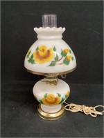 Mid Century Yellow Rose Lamp