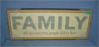 Family wall art sign