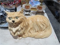 16" VINTAGE CERAMIC CAT