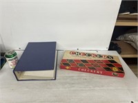 Photo album boom and checkers board game