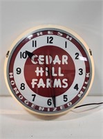 Cedar Hill Farms Light-Up Advertising Clock