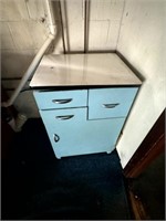 Vintage 1950s enamel top kitchen cabinet