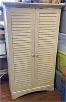 Painted Wood Pantry Cabinet, 64"T x 34"W x 16"D