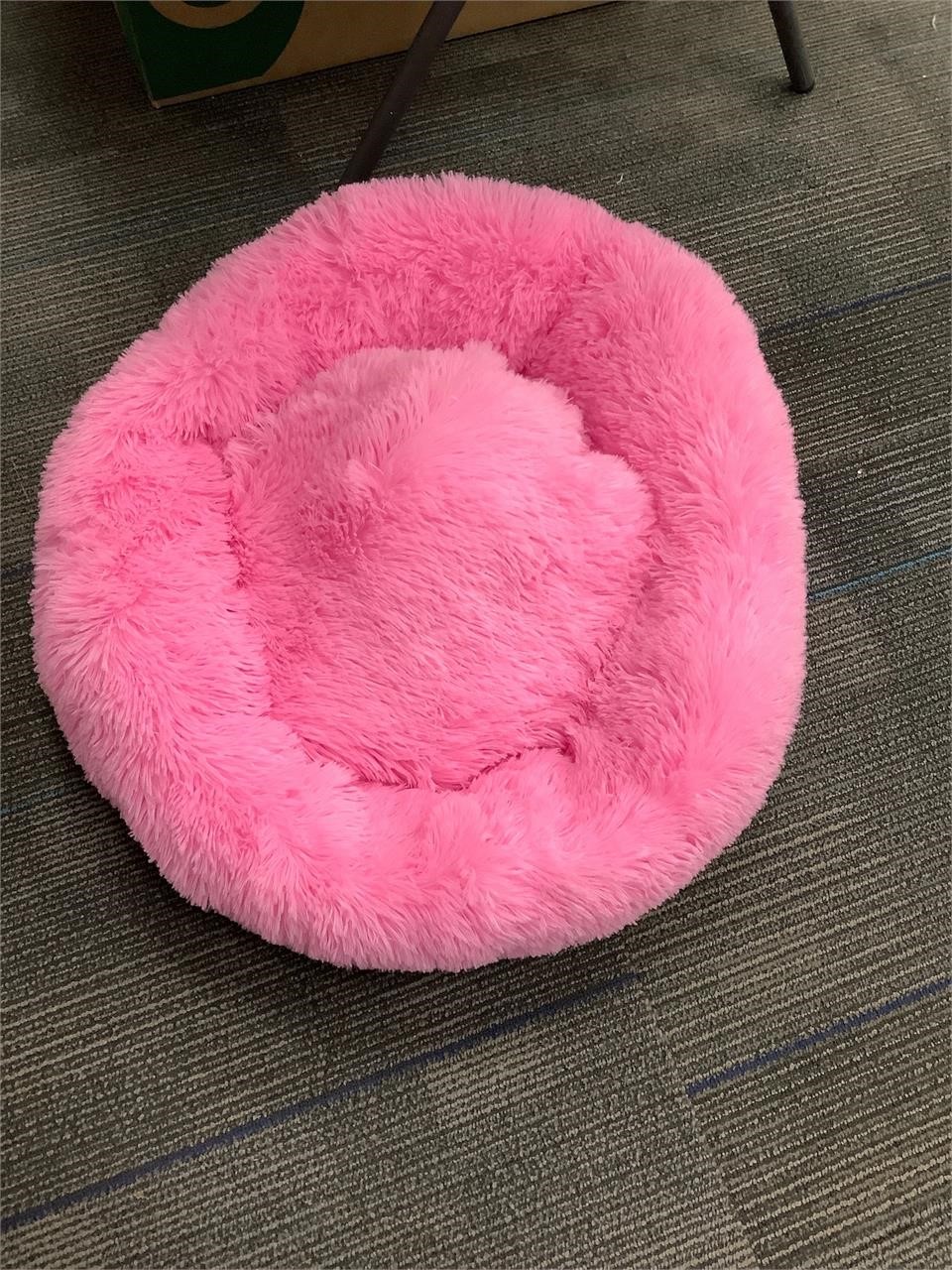 $19  pink shag plush dog bed