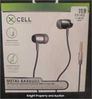 XCell Metal Earbuds 4ft Aluminum with In-Line Mic