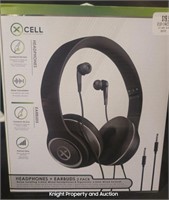 XCell Headphones + Earbuds Connects Aux 3.5mm