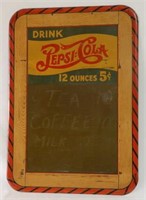 1940'S DRINK PEPSI-COLA 5 CENT SST CHALK BOARD