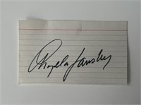 Angela Lansbury original signature