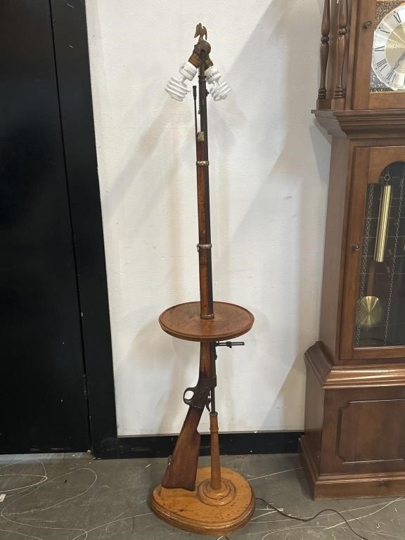 Vintage Real Black Powder Rifle Lamp