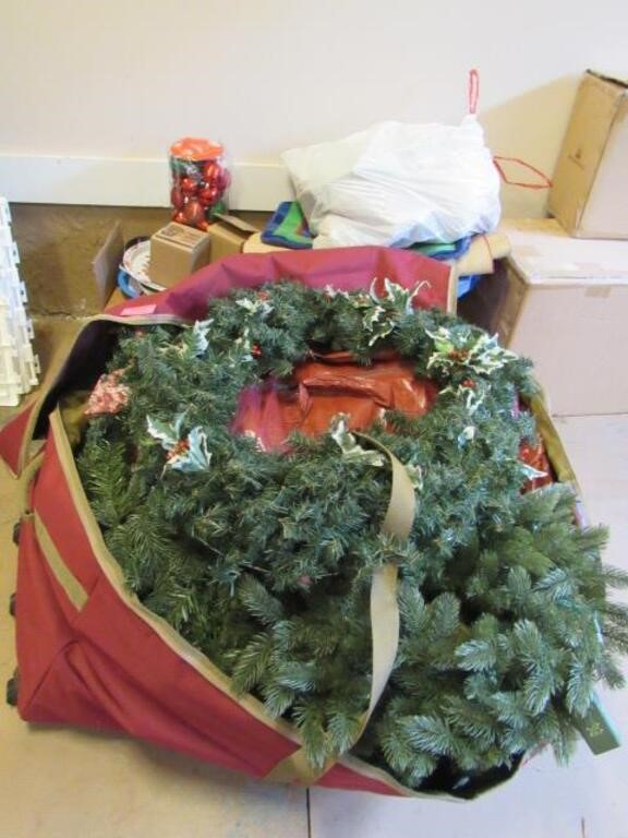 Holiday Items: Artificial Tree, Wreaths, Decoratio
