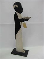 1940's Folk Art Wood Butler Figure - 34" Tall