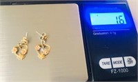 14K Gold earrings 1.6gr