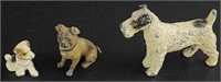 Cast Metal Dog Paperweights