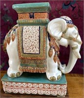 Chinese Majolica Elephant Garden Seat.