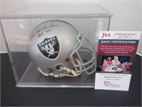 TED HENDRICKS SIGNED AUTO RAIDERS MINI HELMET JSA