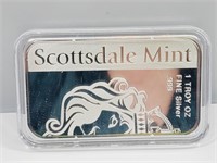 Scottsdale Mint 1 Troy Oz Silver Bar .999 %